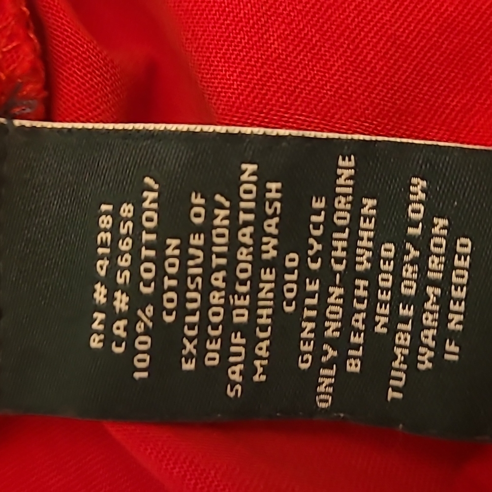 Lauren Ralph Lauren Red 100% Cotton Three Quarter Blouse - Picture 8 of 11
